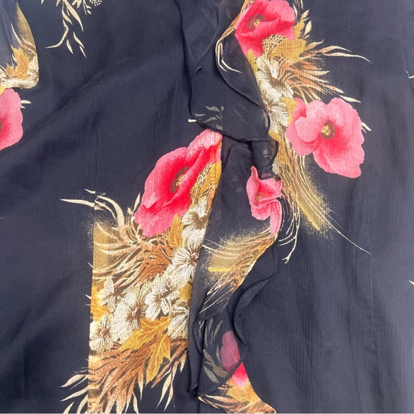 Missoni Silk Flowers Printed Blouse Long Sleeves Sz Large 100% Silk L020125 - Picture 4 of 6